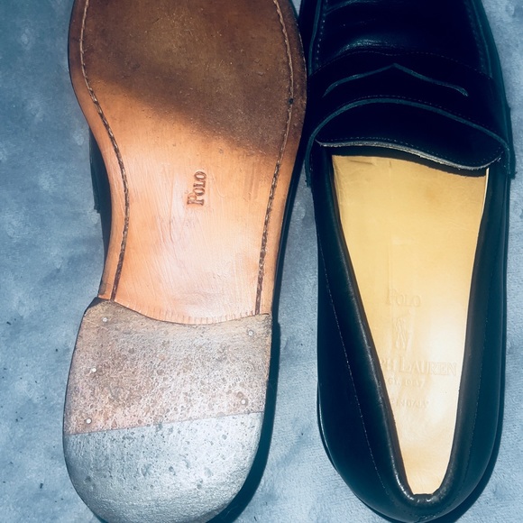 Men’s Polo Black Leather Loafers Size 13 D - Picture 7 of 8